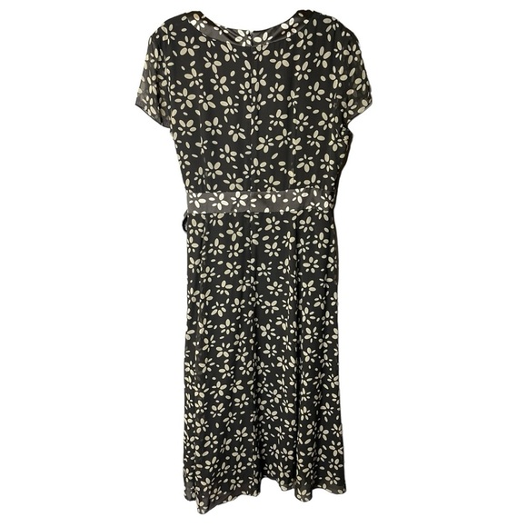 Talbots Pure Silk Floral Polka Dot Dress Sz 14 - Picture 2 of 5